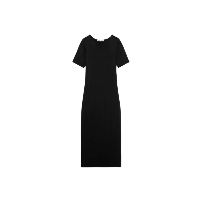 ZARA Short Sleeved Dress Women's Black-0