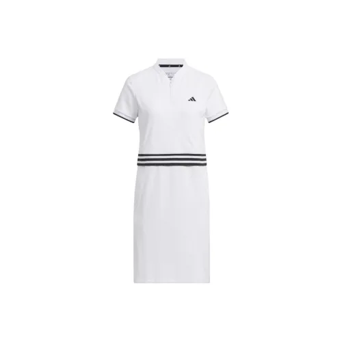 Adidas Short Sleeved Dresses Women's White