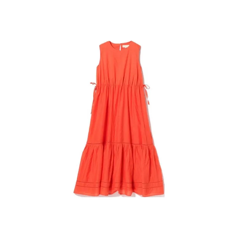 Beams Sleeveless Dresses Women's Orange-0