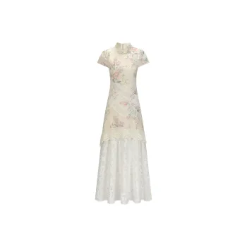 PLANE DRIFT Short Sleeved Dress Women's Apricot