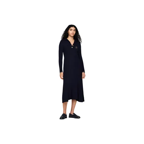 Tommy Hilfiger Long Sleeved Dress Women's Navy Blue