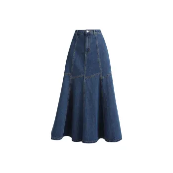 FOREVER 21 Denim Long Skirts Women's Vintage Blue