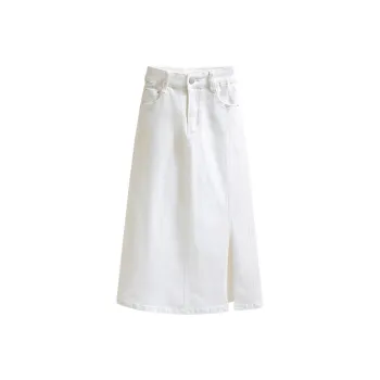 Cypress House Denim Long Skirt Women's White