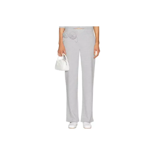 Sandy Liang Knitted Sports Pants Women's Gray