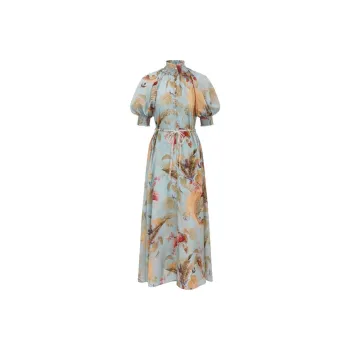 Zimmermann SS25 Short Sleeved Dress Women's Multicolor
