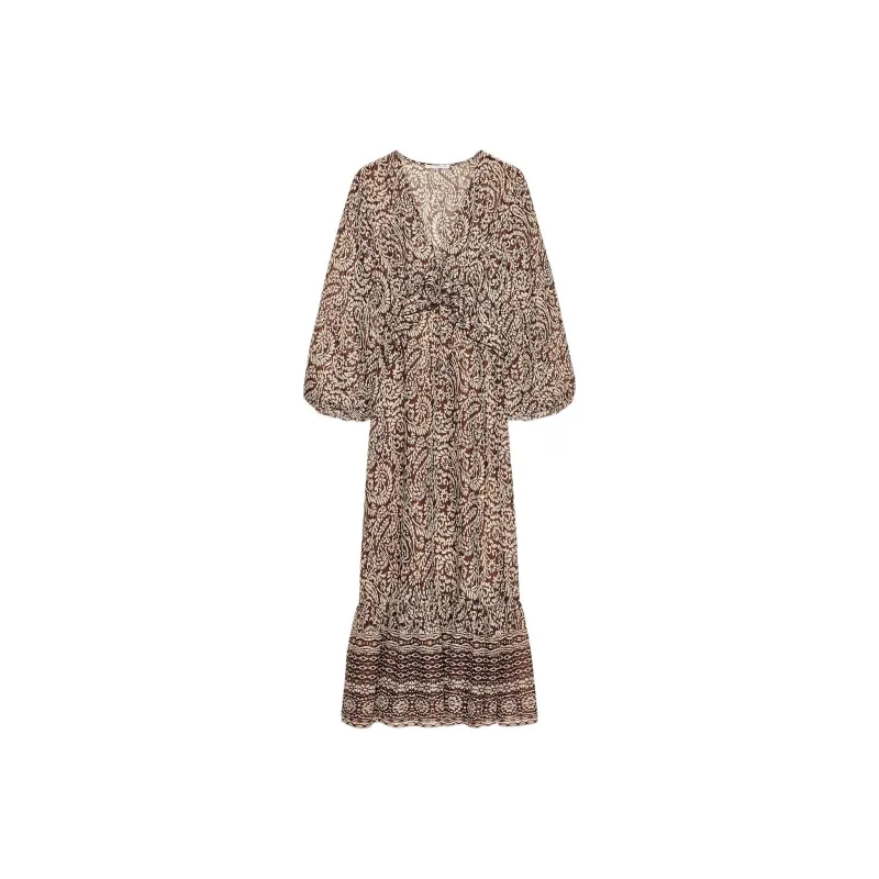 ZARA Short Sleeved Dress Women's Multicolor-0