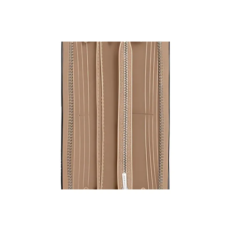 COACH Accordion Zip Cow Leather Handheld Wallet Small Size Women's Taupe-2