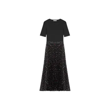 Maje Short-Sleeved Dresses Women's Black Print