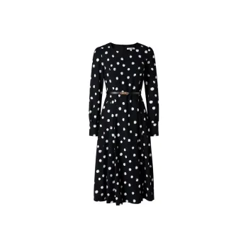 JZ. ANNAKRO Long Sleeved Dresses Women's Floral Black