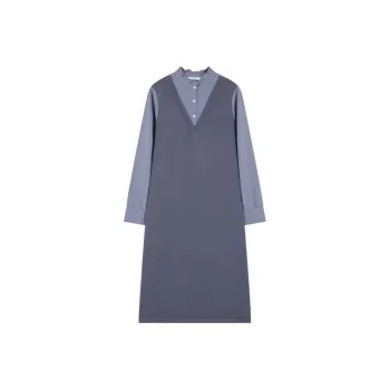 IHIMI Long Sleeved Dresses Women's Dusty Blue