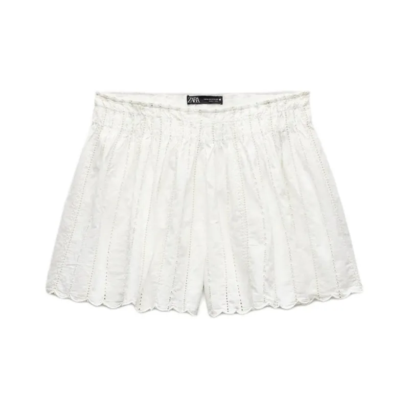ZARA Casual Shorts Women's White-0