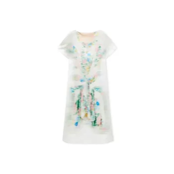 LOEWE Short Sleeved Dresses Women's White