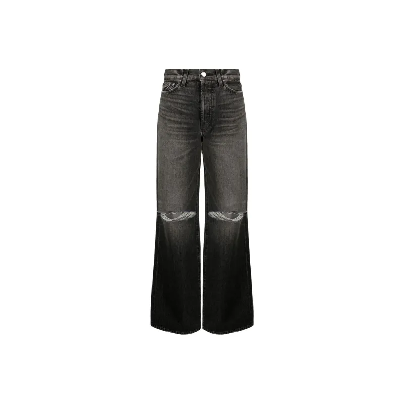 AMIRI High Rise Wide Leg 'Black'-0