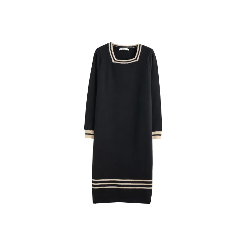Tonlion Long Sleeved Dresses Women's Black-0