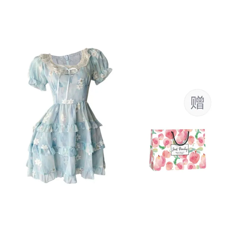 Qiuerle Short Sleeved Dress Women's-6