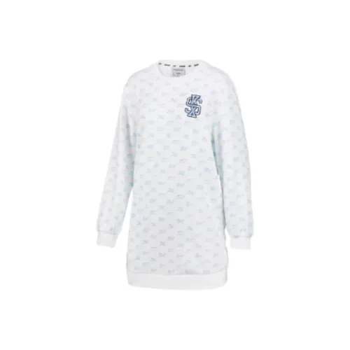 Skechers SKX Classic Sports Collection Sports Lifestyle Long-Sleeved Dresses Women's Bright White