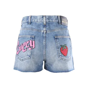 GUCCI Denim Shorts Women's Blue