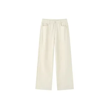 ZHOUMIAO Jeans Women's Ecru