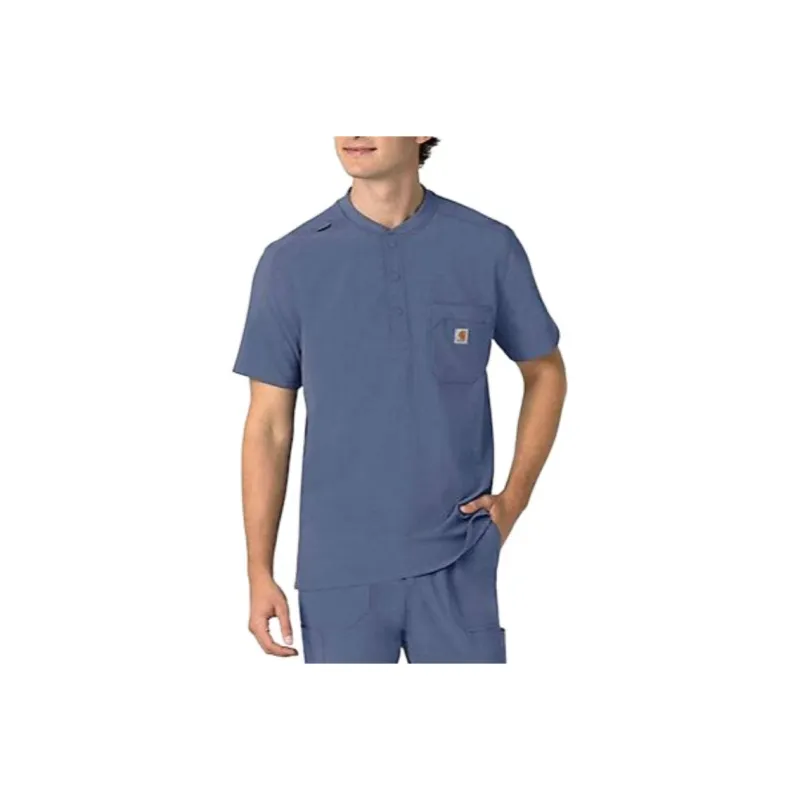 Carhartt Force Cross Flex Men's Henley Scrub Top T Shirt Men's-7