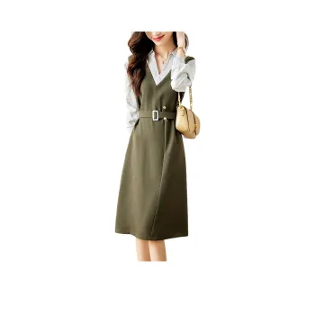 XWI Long Sleeved Dress Women's Grass Green