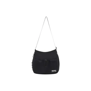 Maison Kitsune Fabric Portable Crossbody Bag Shoulder Bag Medium Size Women's Black