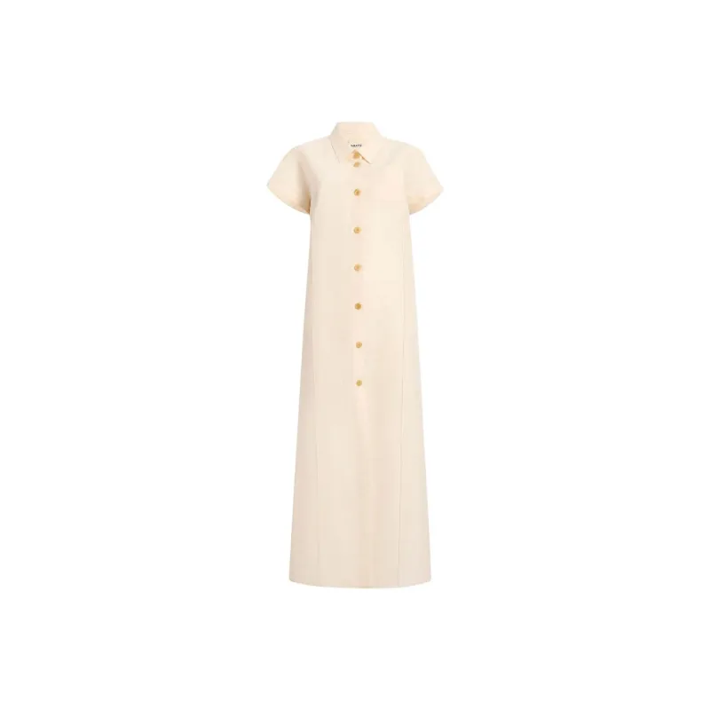 KHAITE Midi Shirt Dress-0