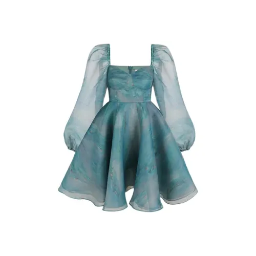 Selkie Collection SS24 Long Sleeved Dresses Women's Monet Lotus Pond Print
