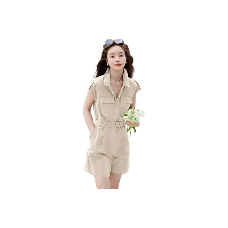 Mo Han Yi Mei Jumpsuit Women's Beige-0