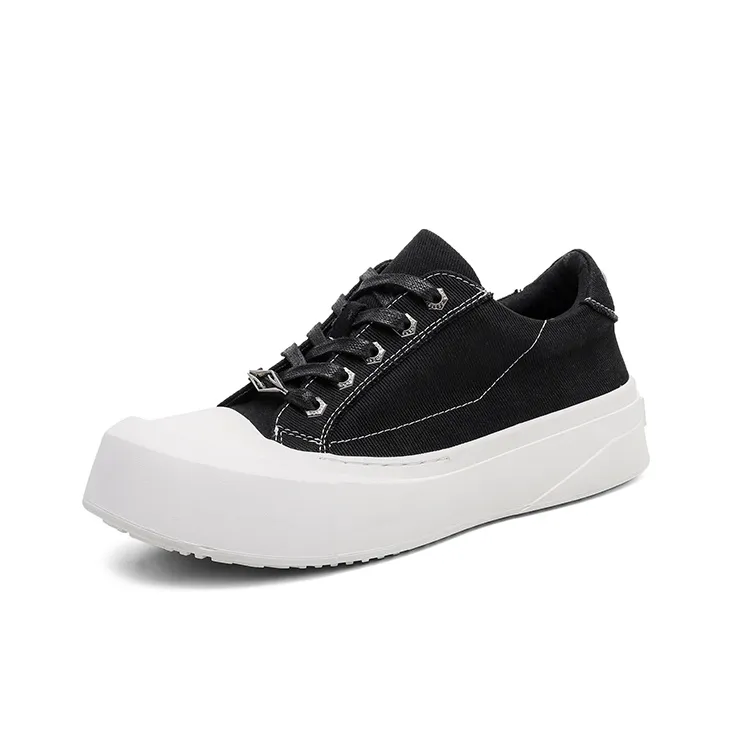 Angelmi Coverage Abrasion Resistant Low Top Skateboard Shoes Men's Black-1