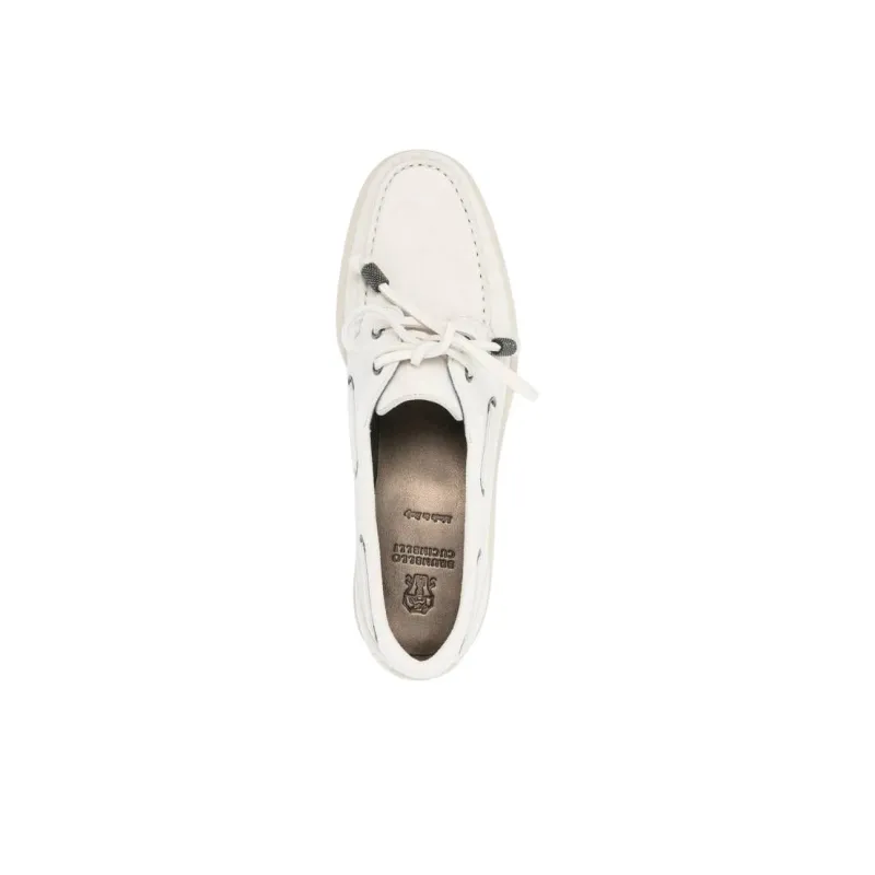 Brunello Cucinelli Monili Chain Slip On Boat Shoes Women's-4