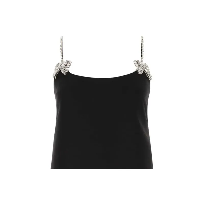 Valentino Crepe Couture Embellished Sleeveless Dress-5