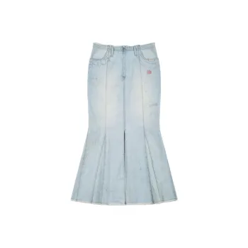 GOOD BAI GOODEES New Year Collection Denim Long Skirts Women's Denim Light Blue