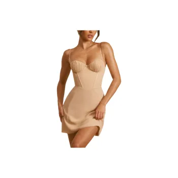 OH POLLY ELWIRA Slip Dresses Women's Tan