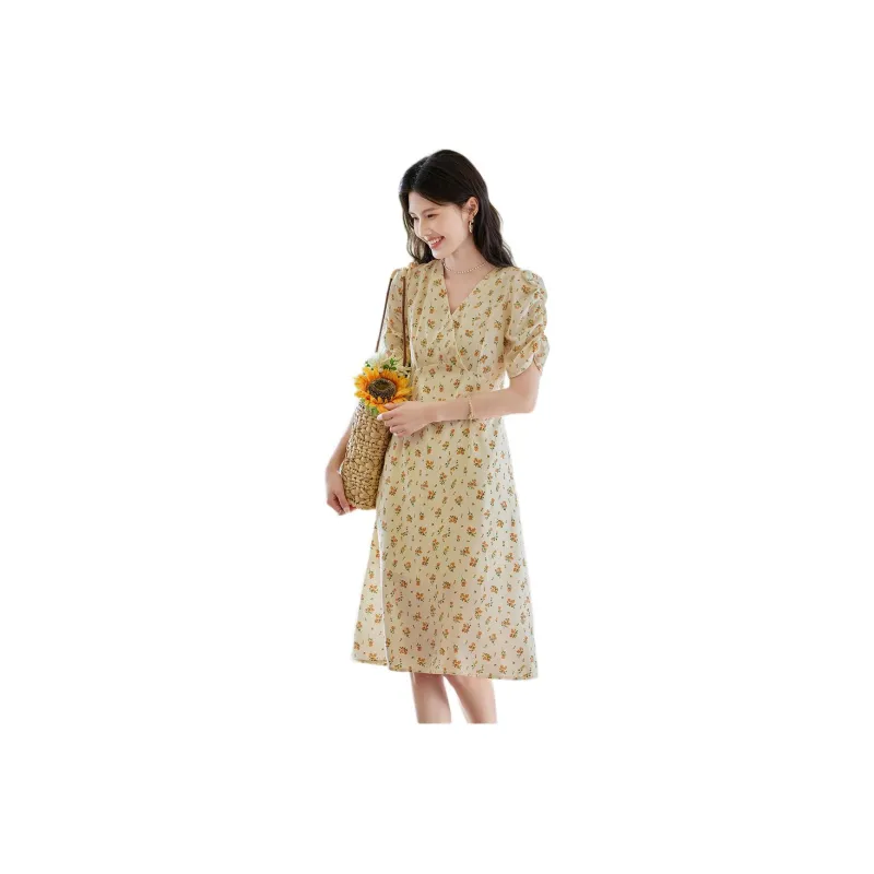 Mu Xiao Xin Short Sleeved Dress Women's-0