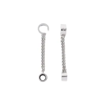 Balenciaga Brass Clip On Earrings Unisex Silver