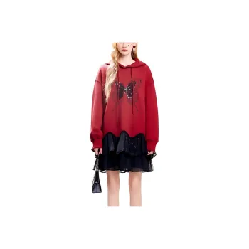 COCOON Long Sleeved Dress Women's Red