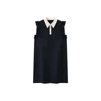 KUHNMARVIN Short Sleeved Dress Women's Navy Blue