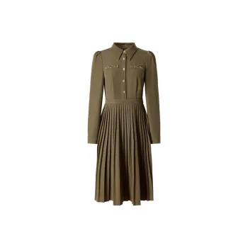JZ. ANNAKRO Long Sleeved Dresses Women's Army Green