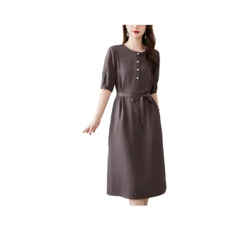 To The West Short Sleeved Dresses Women's Coffee