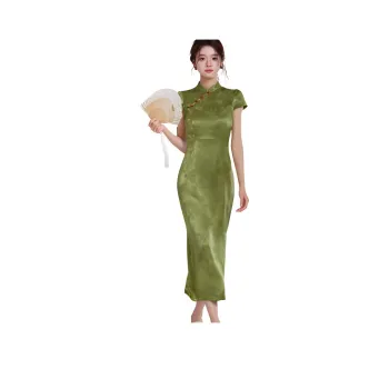 CO&SHENG Short Sleeved Dress Women's Emerald Green