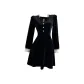 Velvet Black Short Skirt