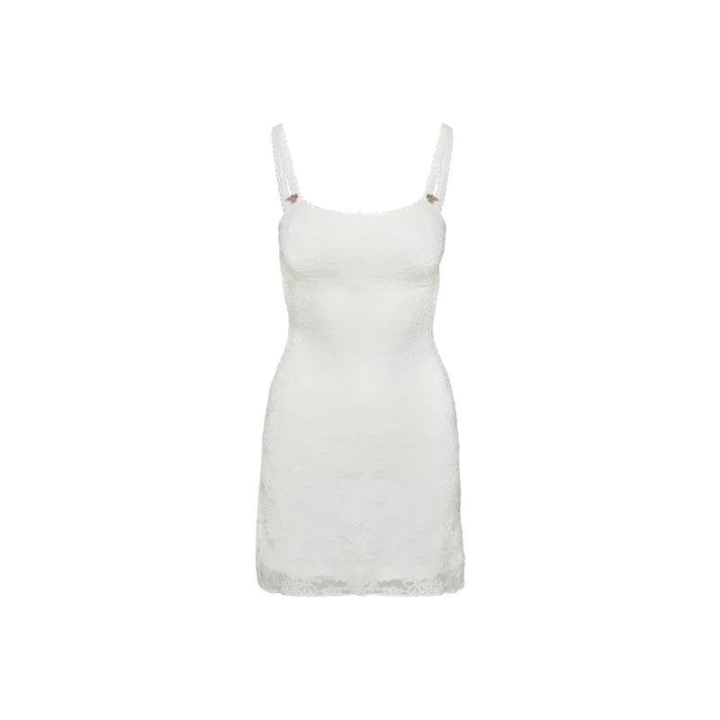 PRINCESS POLLY LANDRY MINI DRESS Slip Dresses Women's White/White-0