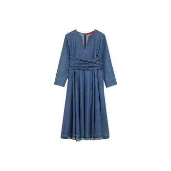 MAX&Co. SS23 Long Sleeved Dresses Women's Midnight Blue
