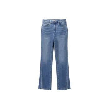 OVV Jeans Women's Dark Blue Solid Color A7