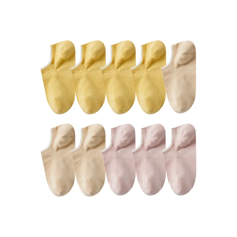 Cotton Gene No Show Socks Women's Combo Set-21