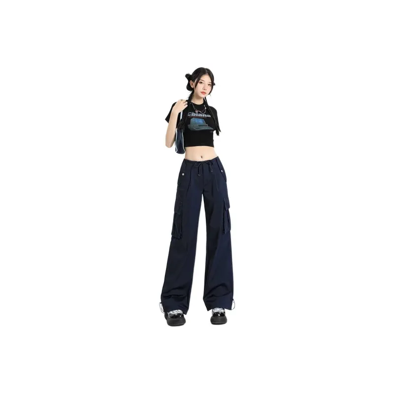 Rose Cargo Pants Women's Navy Blue-0