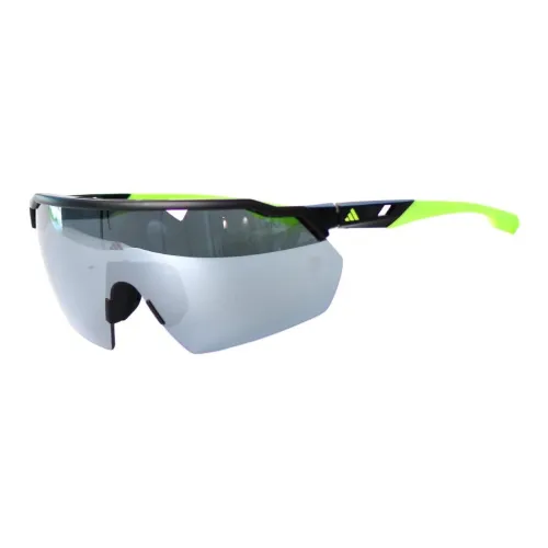 Adidas Plastic Plate Frame Irregular Shape Sunglasses Unisex Black
