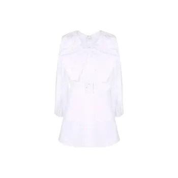 Patou Balloon Sleeved Belted Mini Dress