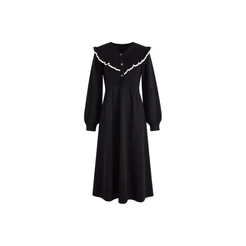 KUOSE Long Sleeved Dress Women's Black