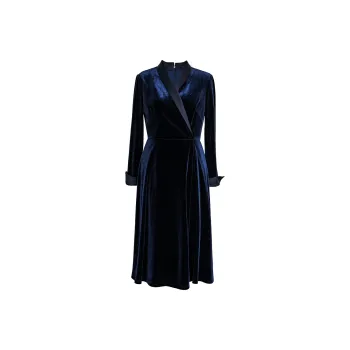 ROEYSHOUSE Long Sleeved Dress Women's Dark Blue